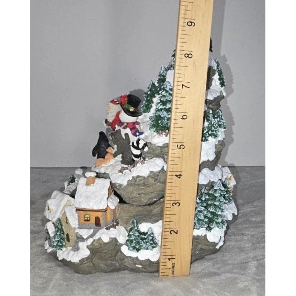 Holiday Traditions Decorative Table Top Christmas Fountain Santa's Village Decor